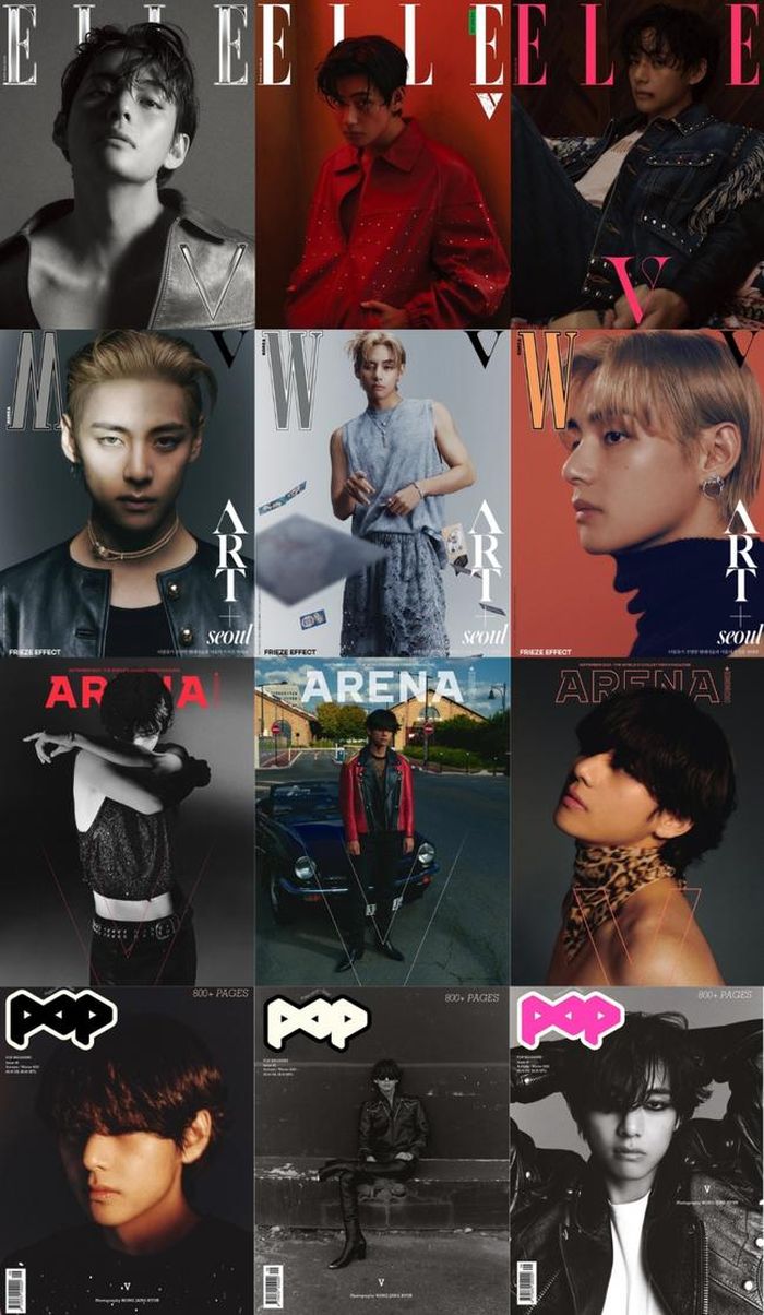 V (BTS) trên các tạp chí thời trang