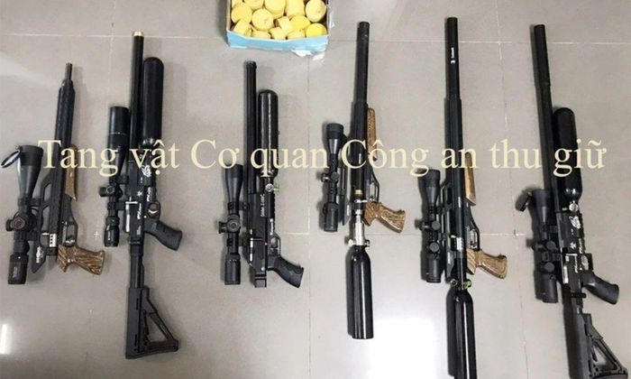 Tang vật cơ quan Công an thu giữ - Ảnh: TTXVN