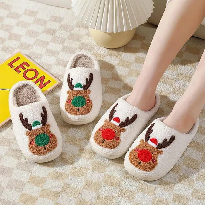 Dép bông hình tuần lộc