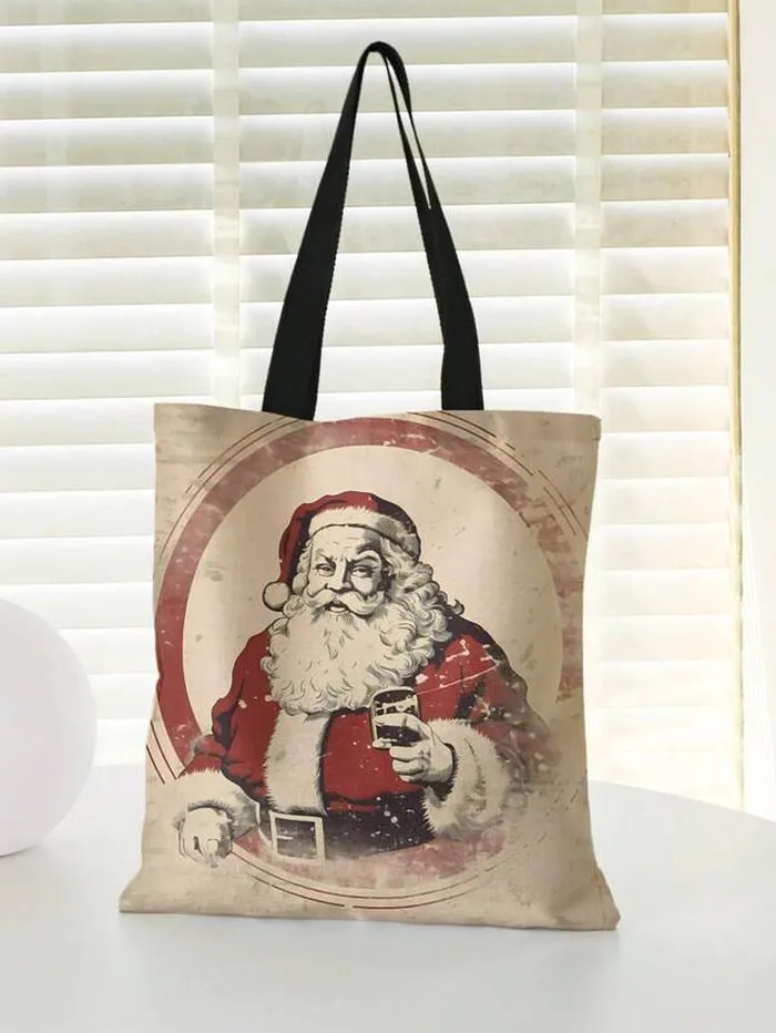 Túi vải in hình ông già Noel