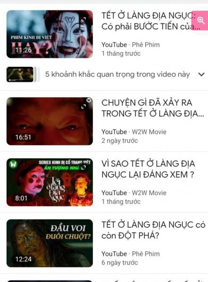 Các video review phim cũng làm lộ nội dung chính của phim.