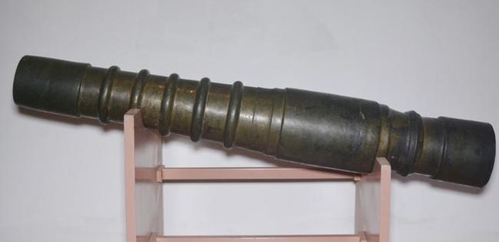 Súng thần công thời Lê Trung hưng mới được công nhận là Bảo vật Quốc gia vào đầu năm 2023. Ảnh: Nguyễn Hữu Mạnh