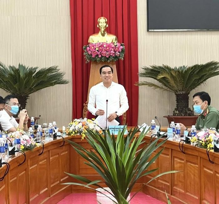 Ông Huỳnh Quang Hưng - Chủ tịch UBND TP Phú Quốc phát biểu.