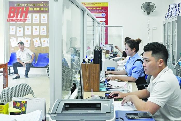 Bộ phận một cửa UBND TP Sầm Sơn.