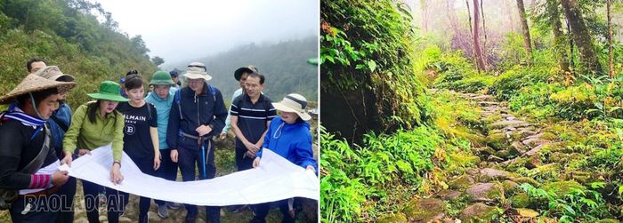  Chủ tịch UBND tỉnh Trịnh Xuân Trường khảo sát tuyến đường đá cổ Pavie. Ảnh Hoàng Thương 