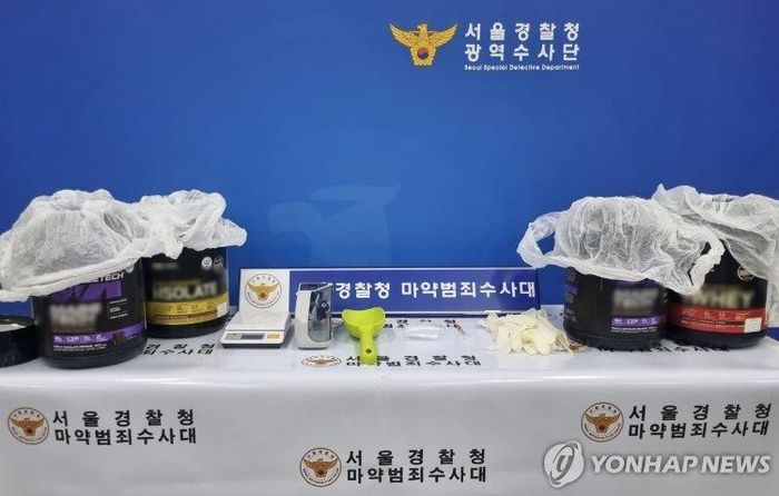 Ma túy bất hợp pháp do cảnh sát Hàn Quốc thu giữ. Ảnh: Yonhap