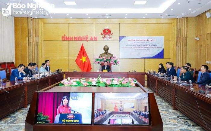 Toàn cảnh điểm cầu tỉnh Nghệ An. Ảnh: Phạm Bằng