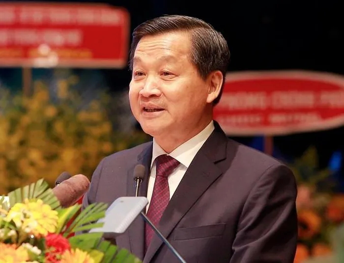 Phó Thủ tướng Chính phủ Lê Minh Khái phát biểu tại buổi lễ