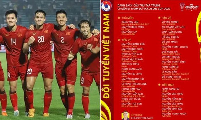 Danh sách tập trung của HLV Troussier chuẩn bị Asian Cup 2023