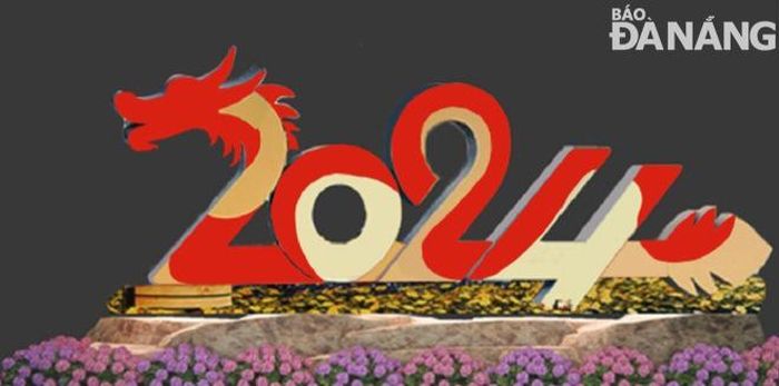 Dòng chữ số 2024 sẽ được tạo với hình dáng rồng.