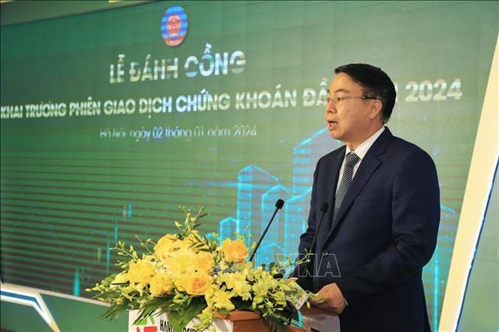 Thứ trưởng Bộ Tài chính Nguyễn Đức Chi phát biểu. Ảnh: Tuấn Anh/TTXVN
