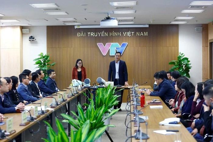 Tổng Giám đốc Đài Truyền hình Việt Nam Lê Ngọc Quang phát biểu tại buổi lễ.