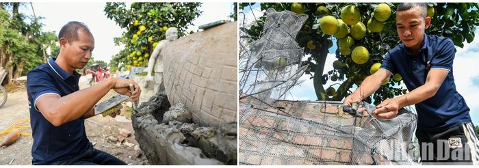 Để hoàn thành một chiếc chậu nhỏ ít chi tiết các thợ đắp phải mất khoảng nửa tháng, chậu to nhất mất khoảng hai tháng rưỡi mới có thể hoàn thành.
