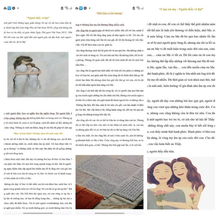  Những câu chuyện về mẹ của học sinh Trâm Anh. Ảnh: MH 