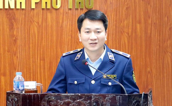 Đại diện lãnh đạo Tổng Cục QLTT phát biểu tại hội nghị.