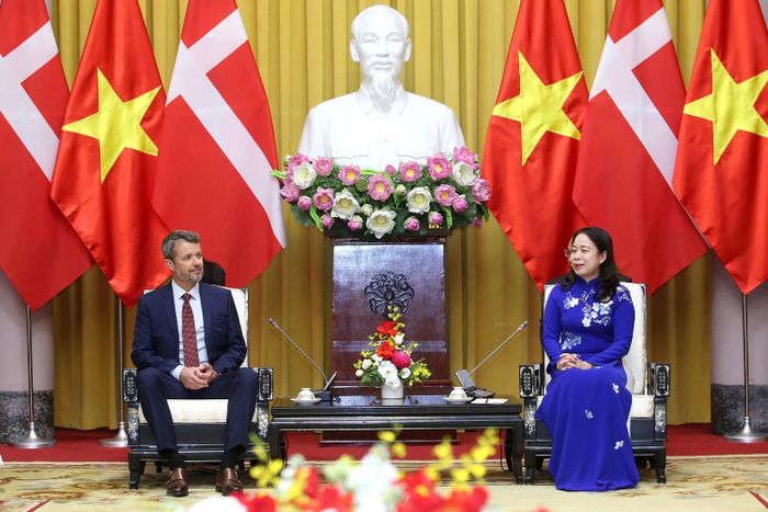 Phó Chủ tịch nước Việt Nam Võ Thị Ánh Xuân hội kiến Thái tử Đan Mạch Frederik