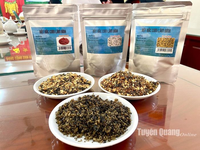 Sản phẩm bột rắc cơm Lâm Bình.