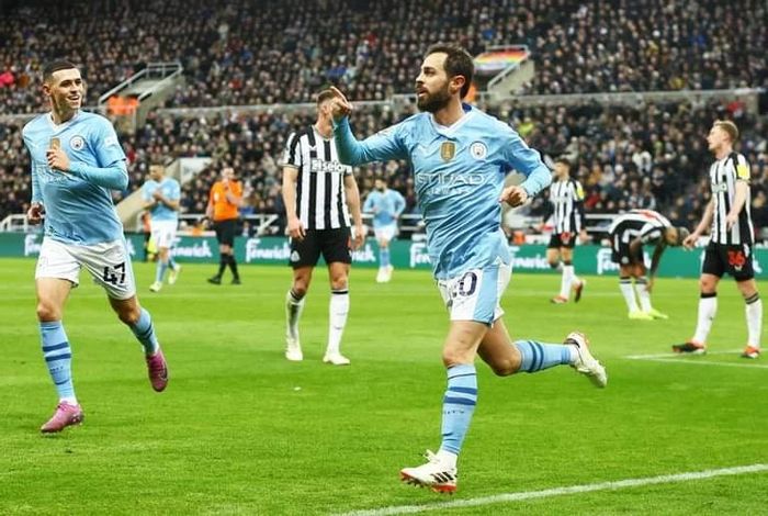 Thắng Newcastle, Man City leo lên vị trí thứ 2 trên bảng xếp hạng. Ảnh: Getty