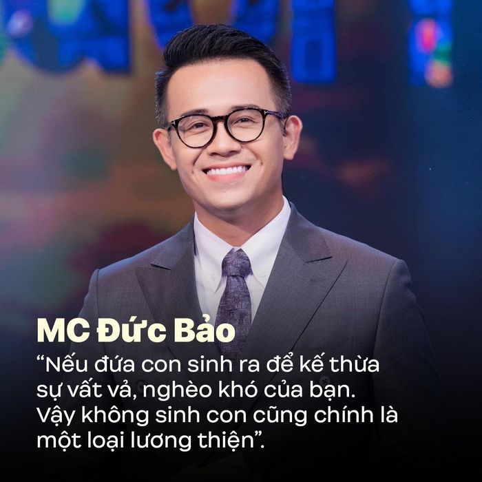  MC Đức Bảo và câu trích dẫn gây tranh cãi. 