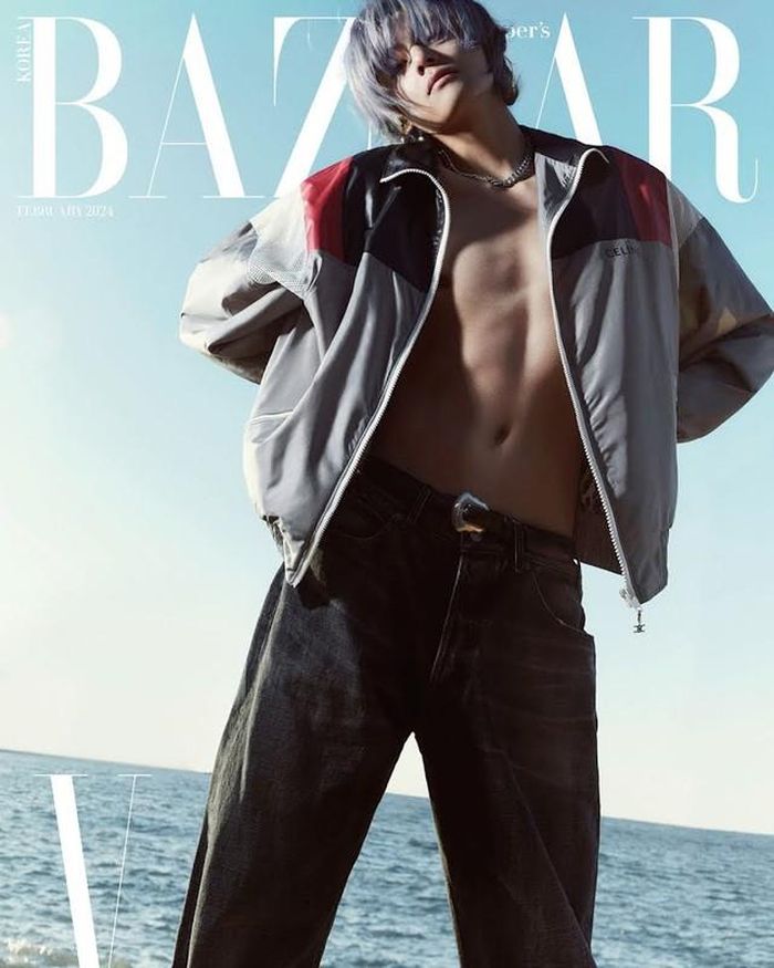 Hình ảnh V BTS trên trang bìa tạp chí Haper's BAZAAR Korea