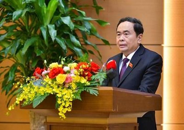 Phó chủ tịch Thường trực Quốc hội Trần Thanh Mẫn phát biểu.