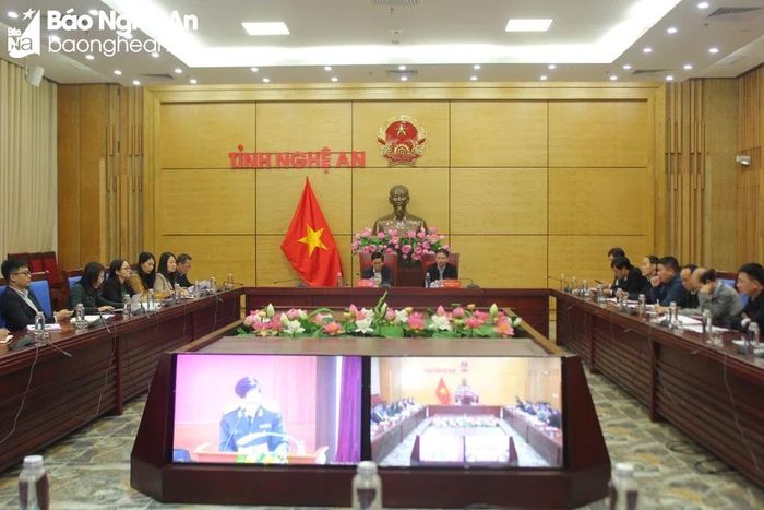  Hội nghị trực tuyến về công tác kiểm soát tài sản, thu nhập tại điểm cầu Nghệ An. Ảnh tư liệu: Tiến Đông 