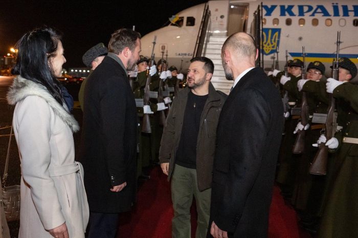 Ngoại trưởng Estonia Margus Tsahkna khi đón Tổng thống Ukraine đến thăm.