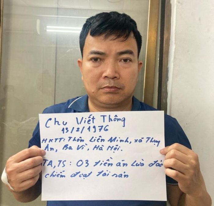 Chu Viết Thông đã bị bắt để điều tra về hành vi lừa đảo. Ảnh: CACC.