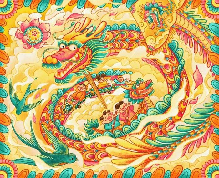 Tác phẩm “Long long du Xuân” của Bùi Thanh Phong