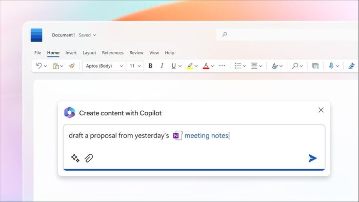  Để dùng AI tạo sinh trong các ứng dụng Office, người dùng phải trả tiền cho gói dịch vụ Copilot Pro. Ảnh: Microsoft. 