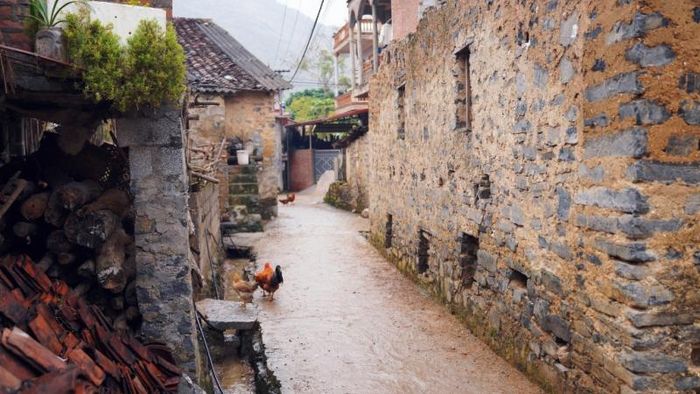 Nét hoài cổ in đậm trên từng ngõ nhỏ, từng bức tường đá nhuốm màu thời gian.