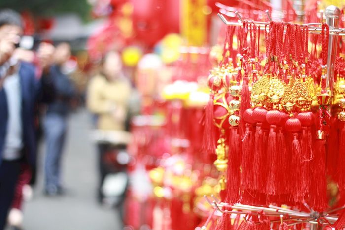 Những gam màu ấm nóng như thể hiện rõ không khí Tết đã cận kề