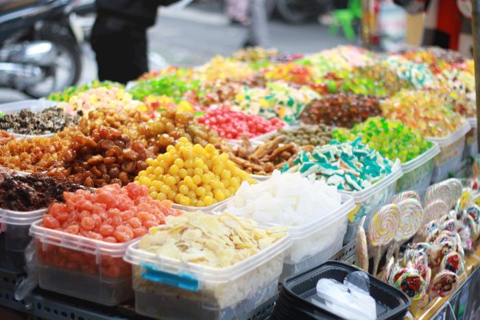 Màu sắc đa dạng của các loại mứt Tết