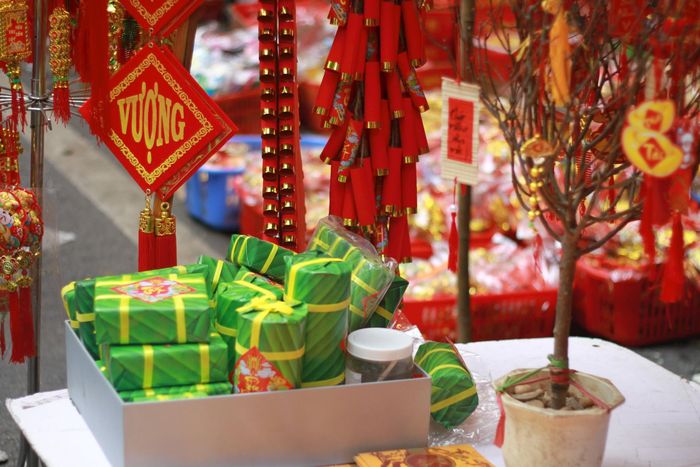 Các mẫu trang trí bánh chưng giả