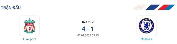 Liverpool chiến thắng với tỉ số 4-1.
