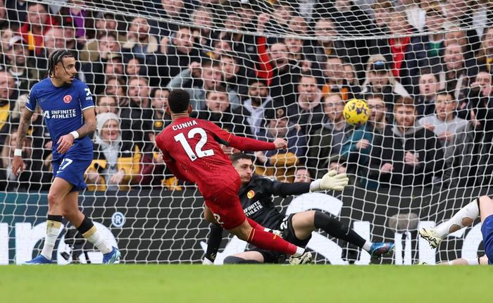 Sang hiệp hai, Cunha tiếp tục xé lưới Chelsea, sau đường chuyền dọn cỗ của Pedro Neto