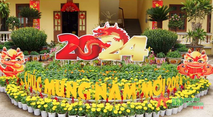 Hương sắc mùa xuân tràn ngập trên doanh trại các đơn vị Sư đoàn 2. 