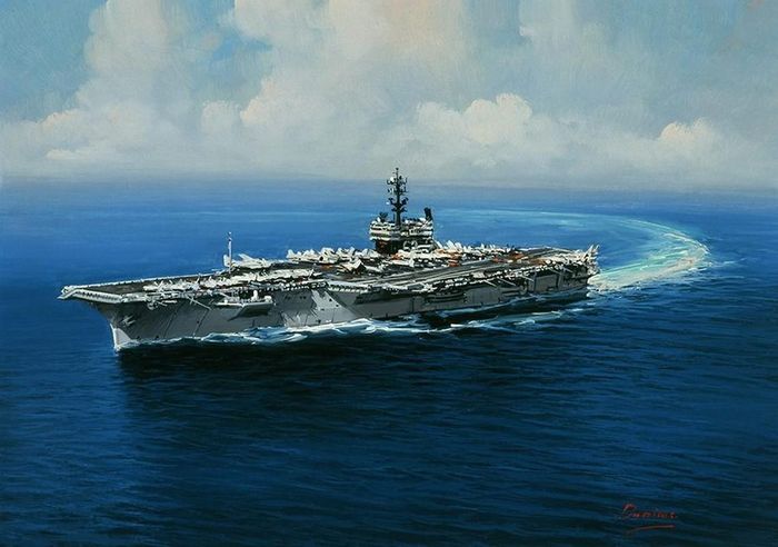 So với lớp tàu sân bay Forrester, lớp Kitty Hawk có trọng tải lớn hơn, sàn đáp dài hơn, nhưng chiều rộng hẹp hơn một chút. Hệ thống động lực của tàu sử dụng 8 nồi hơi Foster Wheeler, kết hợp với 4 tua bin hơi bánh răng giảm tốc Westinghouse, công suất 280.000 mã lực/trục, đảm bảo tốc độ tối đa 33 hải lý/giờ.