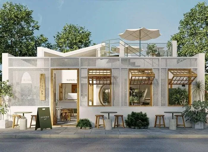 Mẫu nhà ở kết hợp quán cafe sân vườn được nhiều người yêu thích