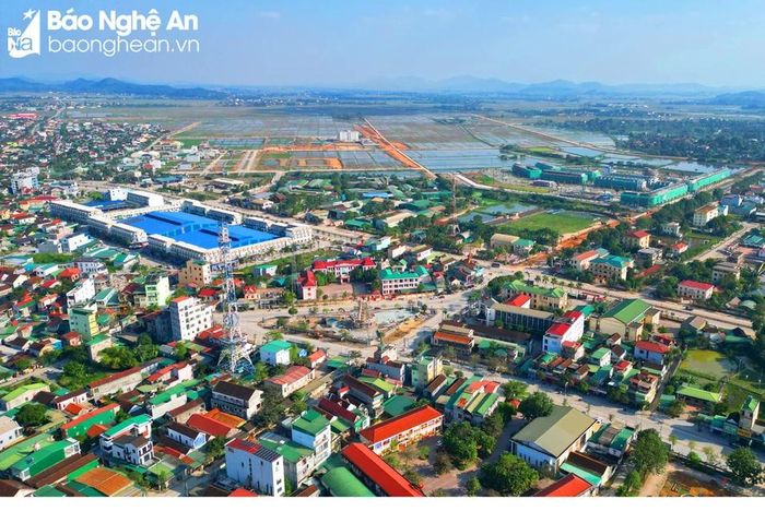  Sự đổi thay của bộ mặt đô thị Đô Lương. Ảnh: Quang Dũng 