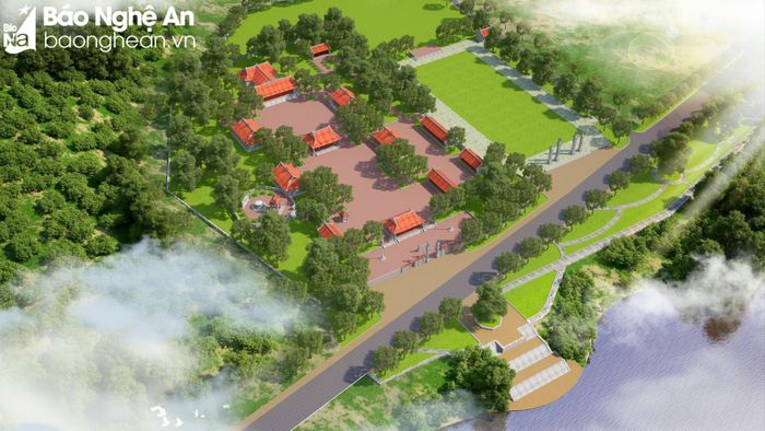 Phối cảnh Đền Quả Sơn (huyện Đô Lương). 