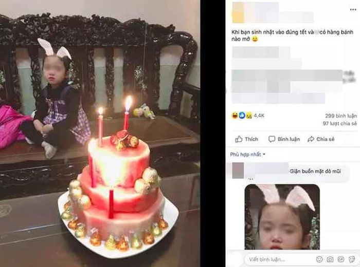 Con gái khóc nức nở khi vào ngày sinh nhật không có bánh kem