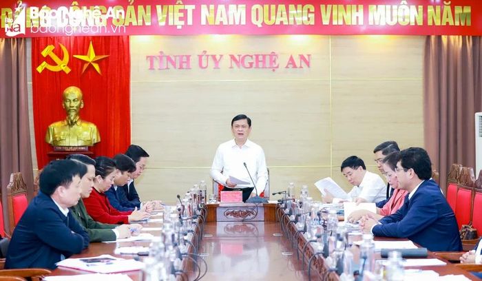 Quang cảnh cuộc làm việc. Ảnh: Thành Duy