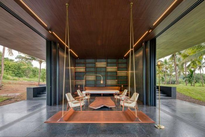 Phòng khách ngôi nhà (Ảnh: ArchDaily)