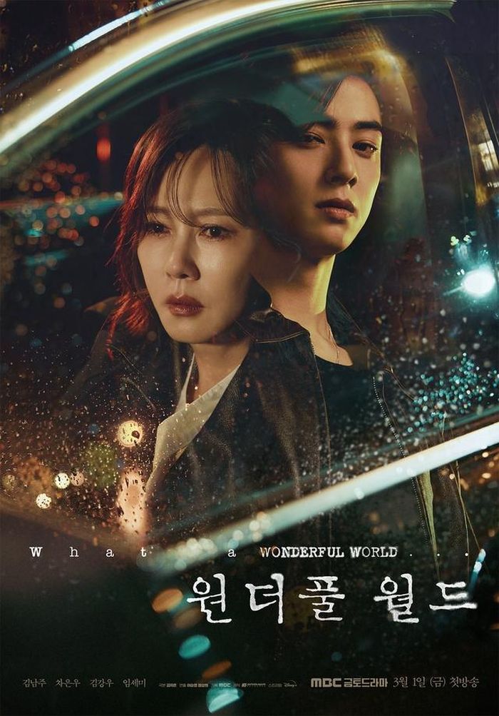 Kim Nam Joo (trái) và Cha Eun Woo trong poster phim Hàn mới "Wonderful World"
