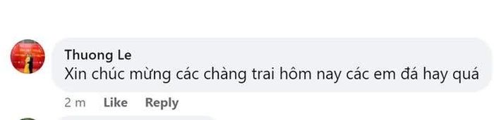 Một lời khích lệ từ CĐV