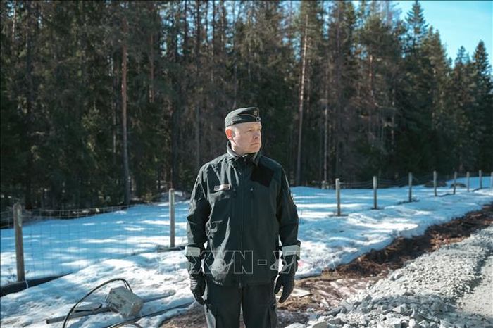 Lực lượng biên phòng Phần Lan gác tại Imatra, biên giới giữa Phần Lan và Nga. Ảnh minh họa: AFP/TTXVN