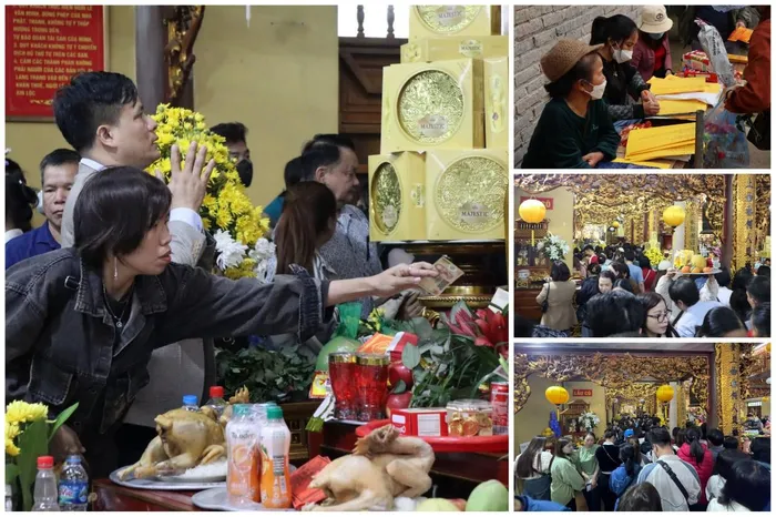 Dòng người chen chân đi lễ đền Chúa Thác Bờ, thành tâm cầu một năm mới sức khỏe, an bình, thịnh vượng.