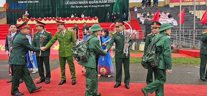 TP Sông Công đã làm rất tốt công tác tuyển chọn cũng như giao nhận quân. (Ảnh: Trọng Tài)