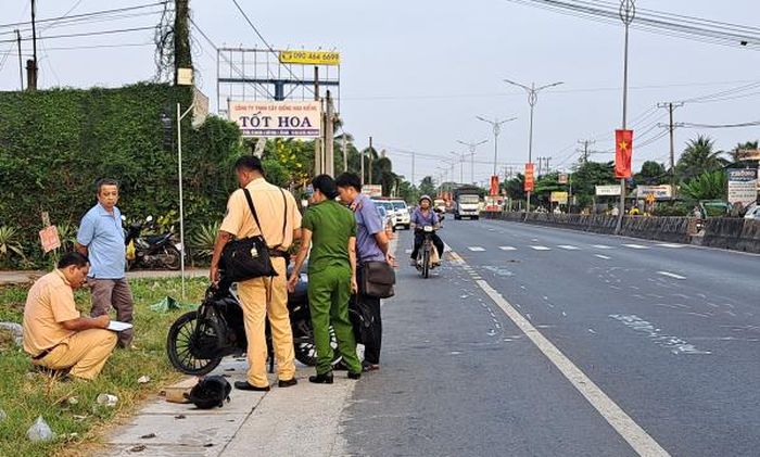 Hiện trường vụ tai nạn. 